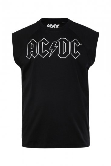 JP1880 AC/DC Classic Logo Band Tank Top Black - Trička - Trička nadměrné velikosti - 2XL-14XL