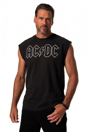 JP1880 AC/DC Classic Logo Band Tank Top Black - Trička - Trička nadměrné velikosti - 2XL-14XL