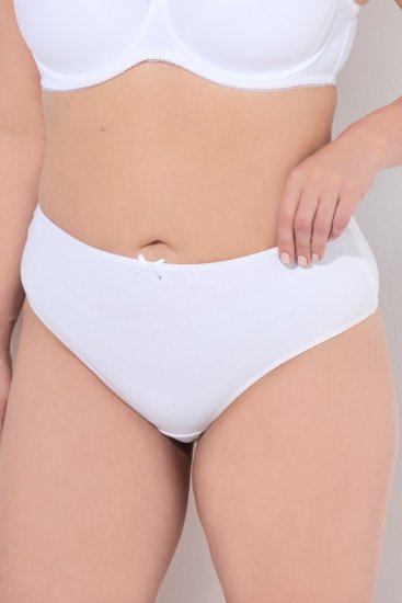 Ulla Popken 838637 Tanga kalhotky 3 ks Bílá - Kalhotky - 