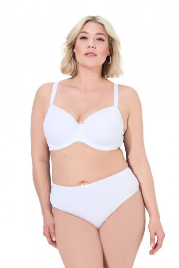 Ulla Popken 838637 Tanga kalhotky 3 ks Bílá - Kalhotky - 