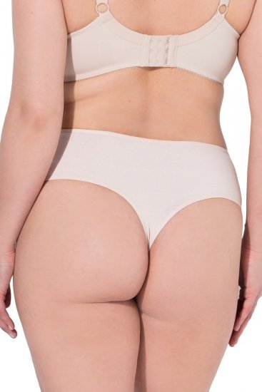 Ulla Popken 838637 Tanga kalhotky 3 ks Béžová - Kalhotky - 