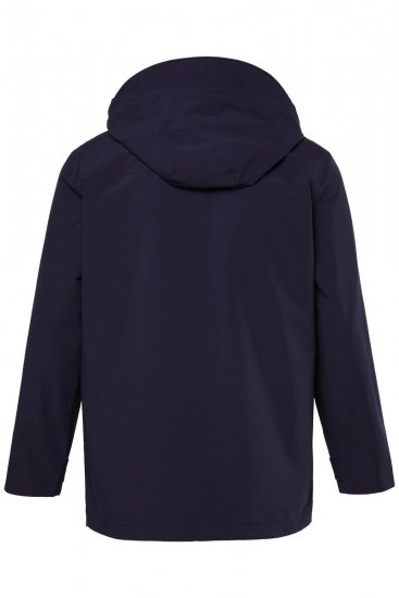 Men+ 215 Nepromokavá bunda s kapucí Tmavě modrá - Bundy - Bundy Nadměrné Velikosti - 2XL-8XL