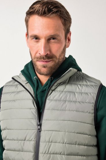JAY-PI Lightly Quilted Vest with Stomach Fit Grey - Bundy - Bundy Nadměrné Velikosti - 2XL-8XL