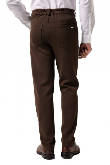 JP1880 New York Flexnamic Žerzejové kalhoty s pěti kapsami Tmavě hnědá - Obleky - Obleky 2XL-8XL