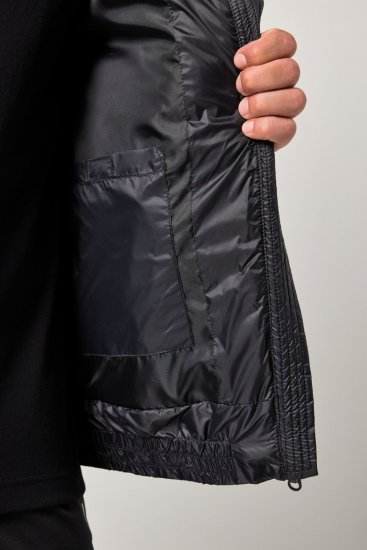 JAY-PI Lightly Quilted Jacket with a Hoodie Black - Bundy - Bundy Nadměrné Velikosti - 2XL-8XL