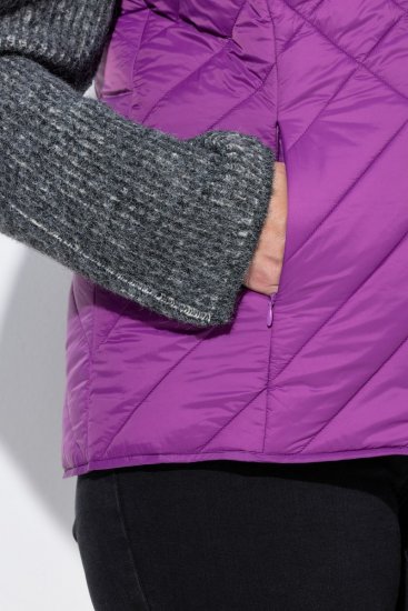 Ulla Popken 840047 Voděodpudivá prošívaná vesta Lila - Vesty - 
