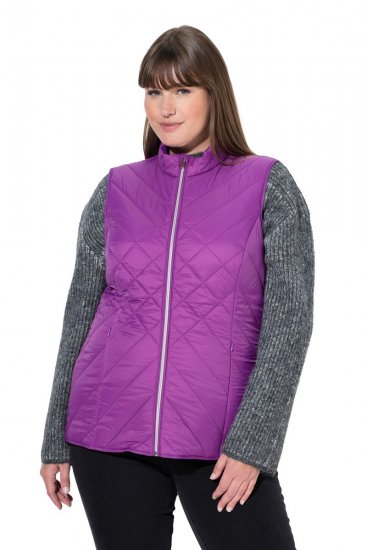 Ulla Popken 840047 Voděodpudivá prošívaná vesta Lila - Vesty - 