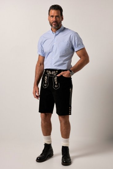 JP1880 Shirt Traditional Short Sleeve Checked Light Blue - Košile - Košile 2XL-10XL