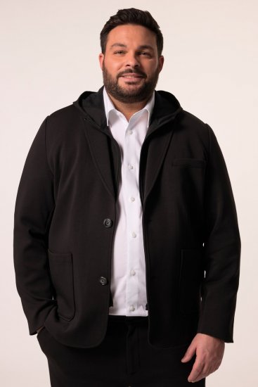 Men+ 205 Bilbao Flexlastic Žerzejové sako Černá - Obleky - Obleky 2XL-8XL