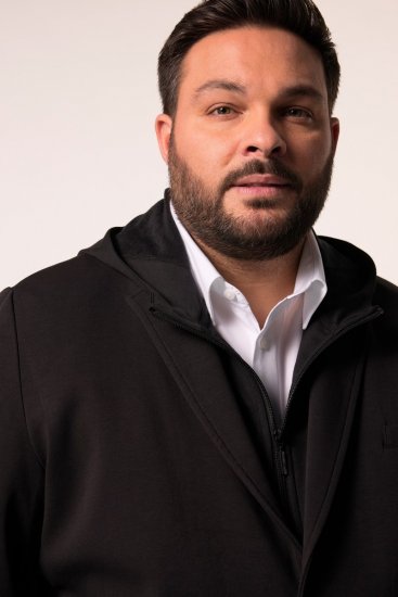 Men+ 205 Bilbao Flexlastic Žerzejové sako Černá - Obleky - Obleky 2XL-8XL