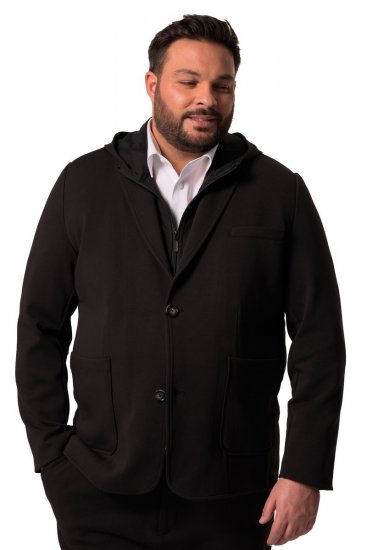 Men+ 205 Bilbao Flexlastic Žerzejové sako Černá - Obleky - Obleky 2XL-8XL