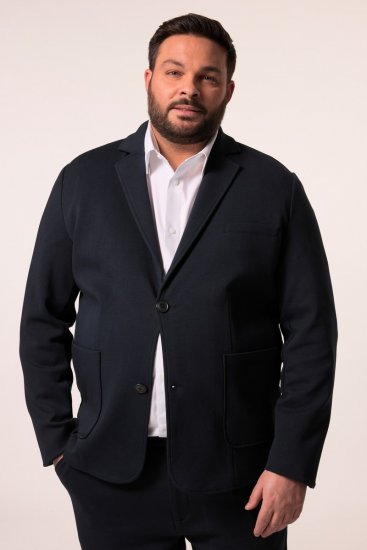 Men+ 205 Bilbao Flexlastic Žerzejové sako Tmavě modrá - Obleky - Obleky 2XL-8XL