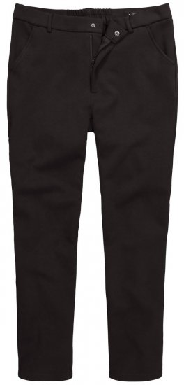 Men+ 207 Bilbao Flexlastic Žerzejové chino kalhoty Černá - Obleky - Obleky 2XL-8XL