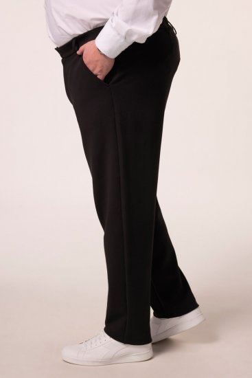 Men+ 207 Bilbao Flexlastic Žerzejové chino kalhoty Černá - Obleky - Obleky 2XL-8XL