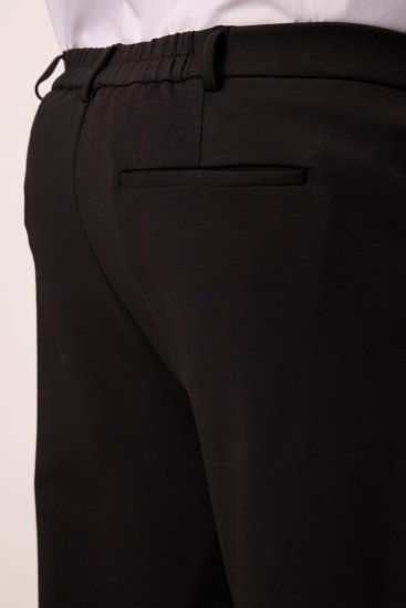 Men+ 207 Bilbao Flexlastic Žerzejové chino kalhoty Černá - Obleky - Obleky 2XL-8XL