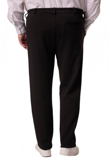 Men+ 207 Bilbao Flexlastic Žerzejové chino kalhoty Černá - Obleky - Obleky 2XL-8XL