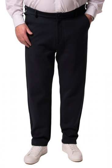 Men+ 207 Bilbao Flexlastic Žerzejové chino kalhoty Tmavě modrá - Obleky - Obleky 2XL-8XL