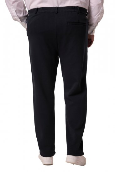 Men+ 207 Bilbao Flexlastic Žerzejové chino kalhoty Tmavě modrá - Obleky - Obleky 2XL-8XL