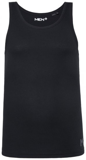 Men+ 620 Žebrované tílko Černá - Trička - Trička nadměrné velikosti - 2XL-14XL