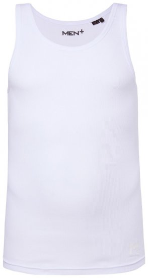 Men+ 620 Žebrované tílko Bílá - Trička - Trička nadměrné velikosti - 2XL-14XL