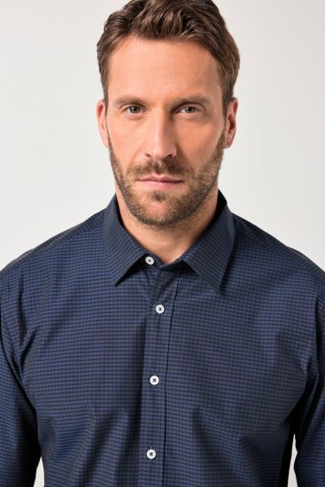 JP1880 Shirt Long Sleeve Kent Collar Navy - Košile - Košile 2XL-10XL