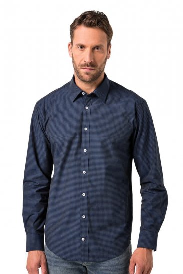 JP1880 Shirt Long Sleeve Kent Collar Navy - Košile - Košile 2XL-10XL