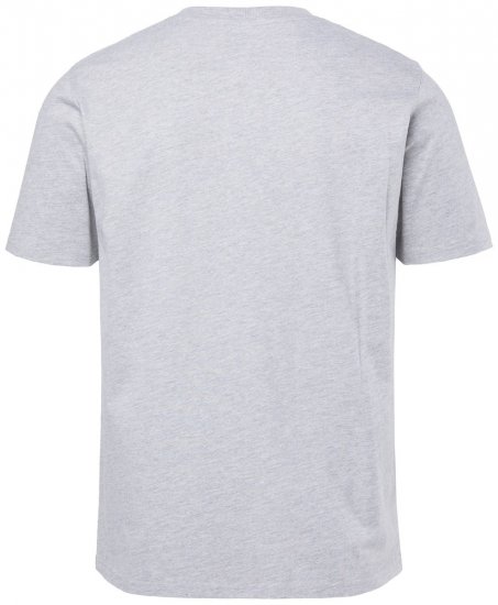 JP1880 T-shirt Short Sleeve Chest Print Grey Melange - Trička - Trička nadměrné velikosti - 2XL-14XL