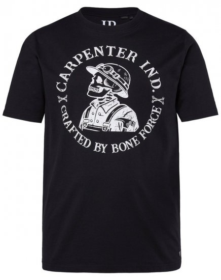 JP1880 T-Shirt Chest Print Bone Force Black - Trička - Trička nadměrné velikosti - 2XL-14XL