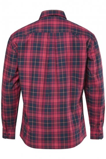 JP1880 Checked Shirt Long Sleeve Red - Košile - Košile 2XL-10XL