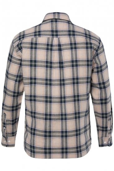 JP1880 Checked Flannel Shirt Long Sleeve Dark Dusty Pink - Košile - Košile 2XL-10XL