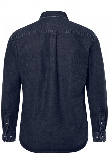 JP1880 Denim Shirt Flexnamic Long Sleeve Navy - Košile - Košile 2XL-10XL