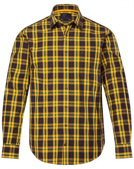 JP1880 Checked Shirt Long Sleeve Kent Collar Curry - Košile - Košile 2XL-10XL
