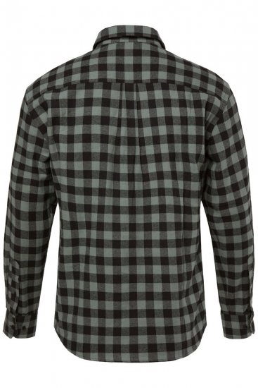 JP1880 Checked Flannel Shirt Long Sleeve Eucalyptus Green - Košile - Košile 2XL-10XL