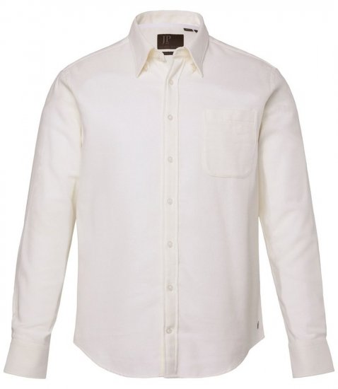JP1880 Checked Flannel Shirt Long Sleeve Creamy White - Košile - Košile 2XL-10XL