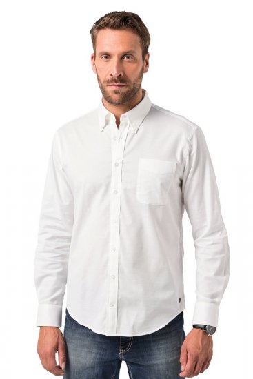 JP1880 Oxford Shirt Flexnamic Long Sleeve Snow White - Košile - Košile 2XL-10XL