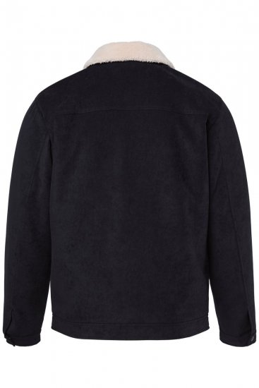 Men+ 545 Bunda s teddy límcem Černá - Bundy - Bundy Nadměrné Velikosti - 2XL-8XL
