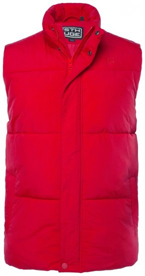 STHUGE 842684 Prošívaná vesta Červená - Bundy - Bundy Nadměrné Velikosti - 2XL-8XL