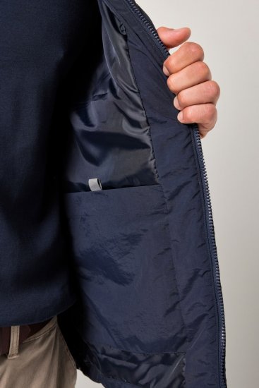 JP1880 842790 Prošívaná bomber bunda z recyklovaného materiálu Tmavě modrá - Bundy - Bundy Nadměrné Velikosti - 2XL-8XL