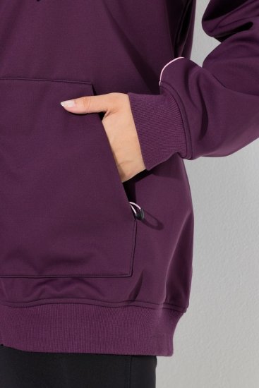 Ulla Popken 843186 Vodoodpudivá softshellová bunda s reflexními prvky Vínově červená - Bundy - Dámské bundy velkých velikostí