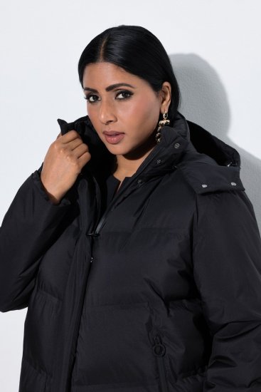Ulla Popken SYMPATEX Triple Function Coat Black - Kabáty - Dámské kabáty pro plnoštíhlé