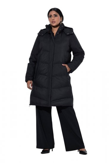 Ulla Popken SYMPATEX Triple Function Coat Black - Kabáty - Dámské kabáty pro plnoštíhlé