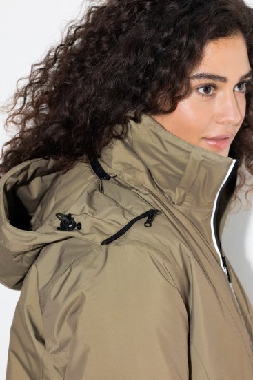 Ulla Popken 844034 Funkční bunda Khaki - Bundy - Dámské bundy velkých velikostí