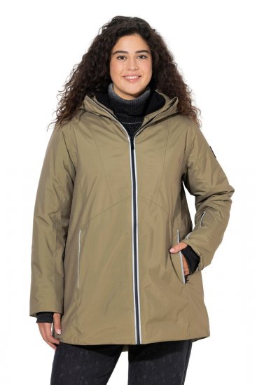 Ulla Popken 844034 Funkční bunda Khaki - Bundy - Dámské bundy velkých velikostí