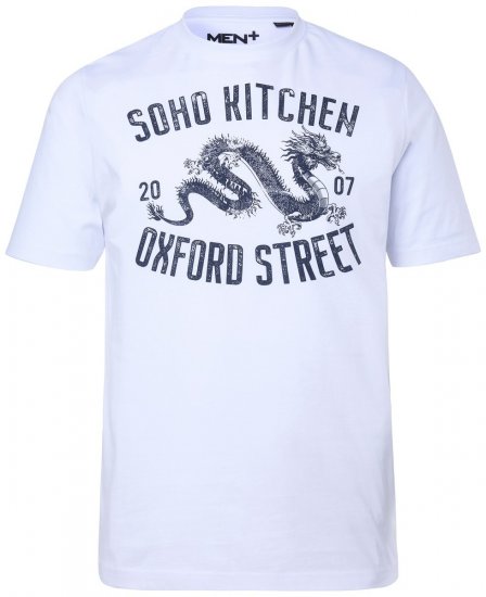 Men+ 298 Tričko Soho Kitchen Bílá - Trička - Trička nadměrné velikosti - 2XL-14XL