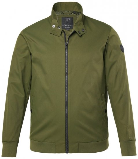JP1880 844652 Bomber bunda s patentkami Khaki - Bundy - Bundy Nadměrné Velikosti - 2XL-8XL