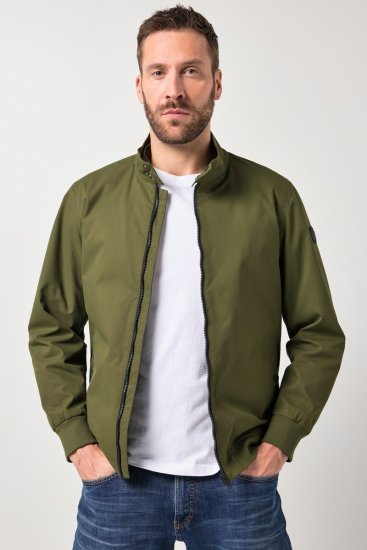 JP1880 844652 Bomber bunda s patentkami Khaki - Bundy - Bundy Nadměrné Velikosti - 2XL-8XL
