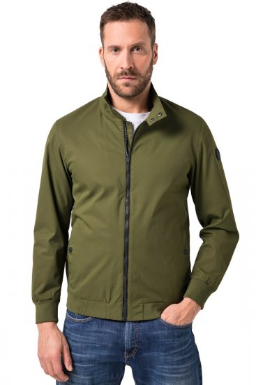 JP1880 844652 Bomber bunda s patentkami Khaki - Bundy - Bundy Nadměrné Velikosti - 2XL-8XL