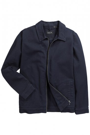 Men+ 876 Džínová bunda se zipem Tmavě modrá - Bundy - Bundy Nadměrné Velikosti - 2XL-8XL