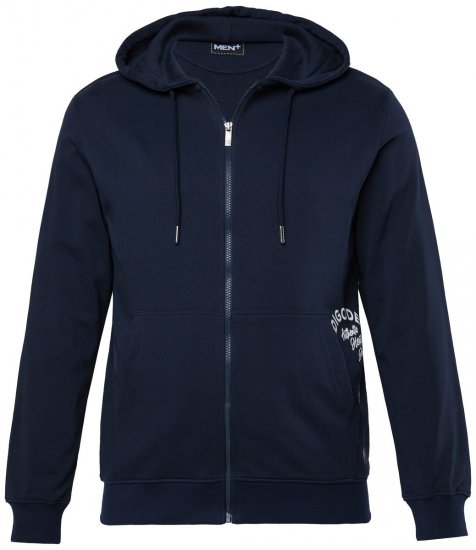 Men+ 957 Mikina s kapucí na zip Tmavě modrá - Mikiny & mikiny s kapucí - Mikiny & Mikiny s kapucí 2XL-12XL