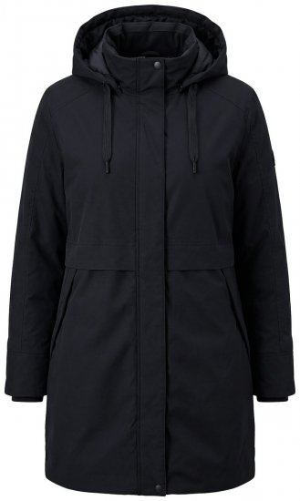 Ulla Popken 845111 Parka Černá - Kabáty - Dámské kabáty pro plnoštíhlé
